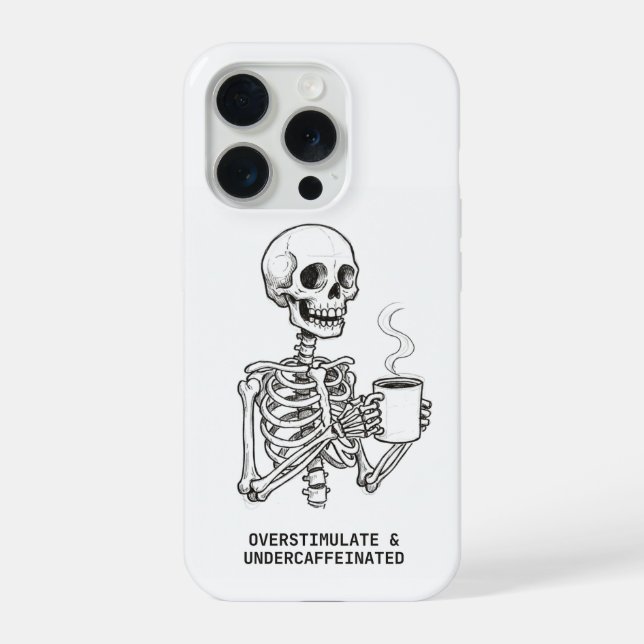 iPhone Funda para teléfono sobreestimulada y subcaffeinad (Reverso )