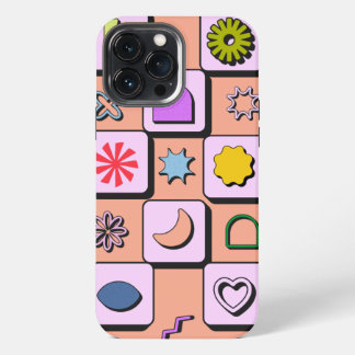 iPhone 13 Pro Max Funda personalizada con patrón de color retro para