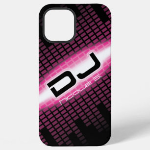 iPhone 12 Pro Max Funda rosa moderna para DJ (diagonal)