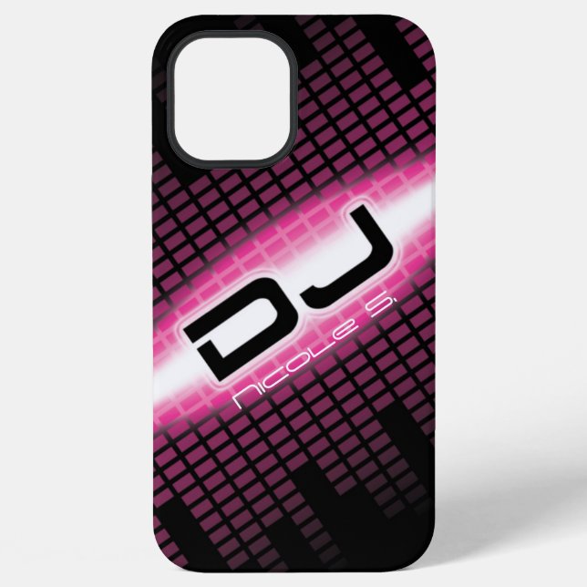 iPhone Funda rosa moderna para DJ (diagonal) (Reverso )