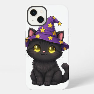 Gato de Bruja Negro Adorable Funda para Teléfono d