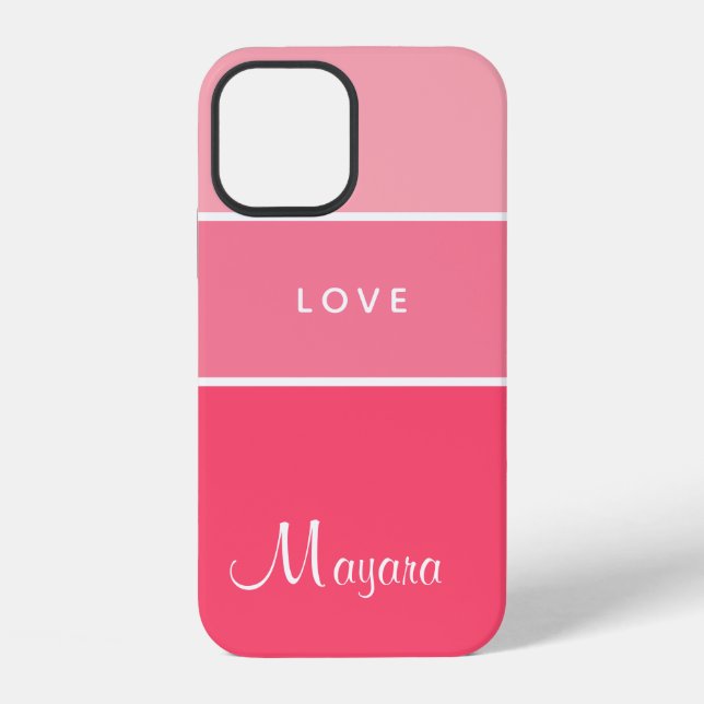 iPhone Gradiente Rosa Adorable - Funda de teléfono para e (Reverso )