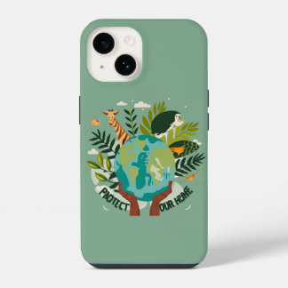 iPhone 14 🌍💚 Guardián del Eco: Funda para Teléfono Protege