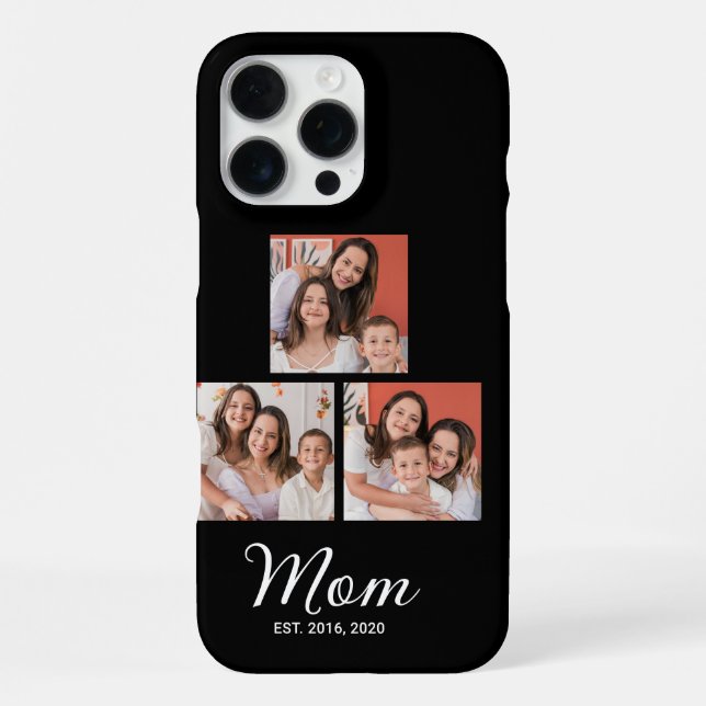 iPhone Mamá Estableció Moderno Script Negro 3 Funda para  (Reverso )