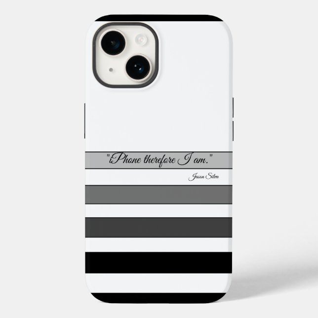"iPhone, por lo tanto, lo soy", Funda Apple iPhone (Reverso )