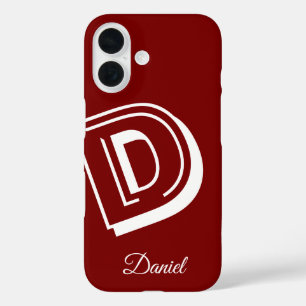 Iphone rojo y funda blanco - nom personalizado