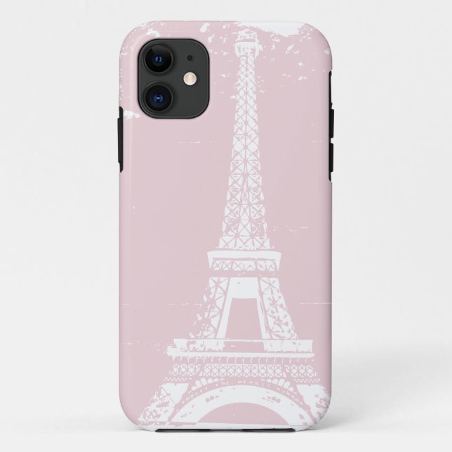 Iphone Torre Eiffel Rosa 5 Funda (Reverso)