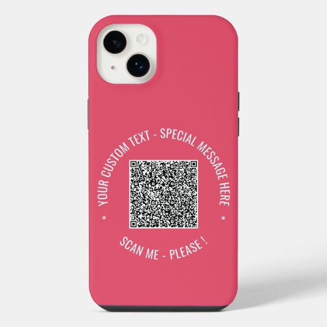 iPhone Tu Texto Personalizado de Código QR Funda para iPh (Reverso)