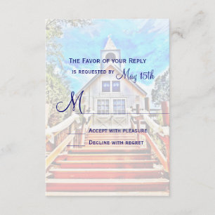 Ir a la capilla Boda de campo Tarjetas RSVP