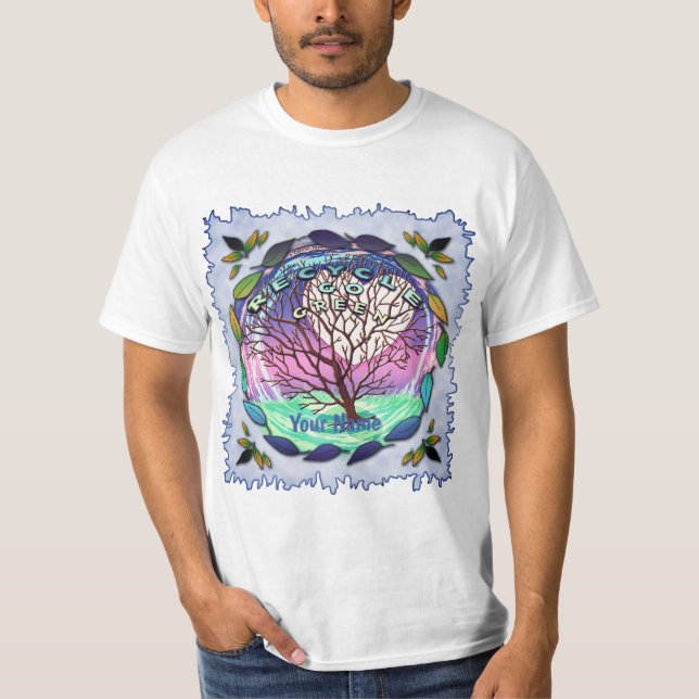 Ir camiseta de reciclaje verde (Anverso)