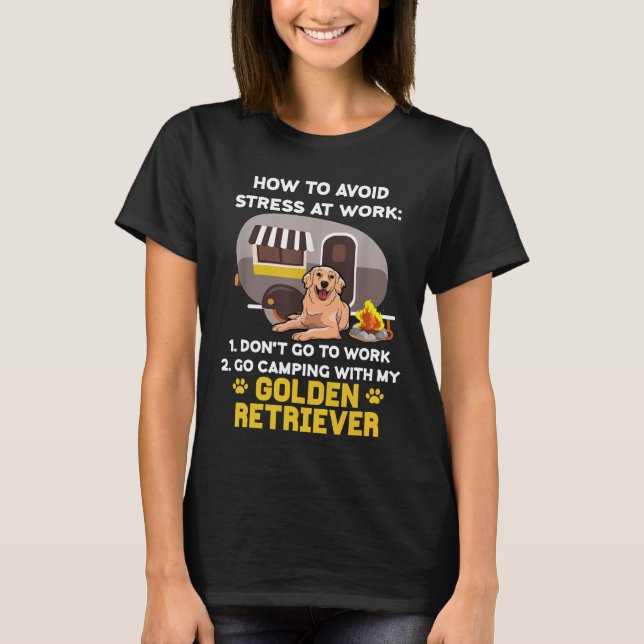 Ir de campamento con mi camiseta de Golden Retriev (Anverso)