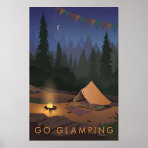 Ir de Glamping Póster de Viajes