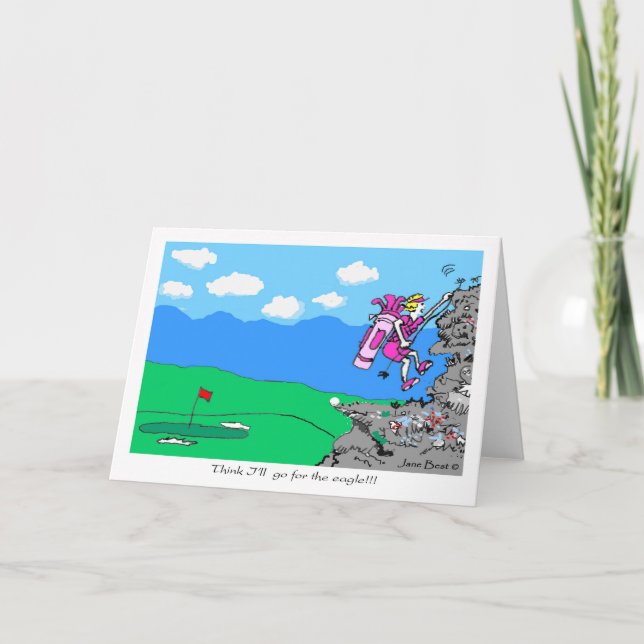 Ir Por Tarjeta De Saludo De Eagle Golf Personaliza (Anverso)