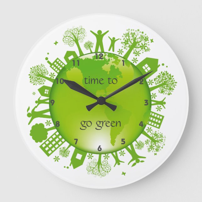 Ir Reloj de pared de diseño ecológico (Anverso)