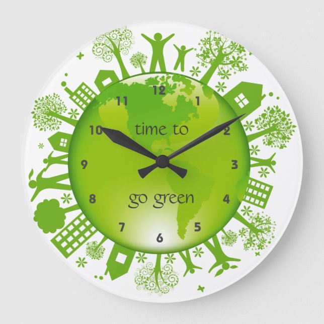 Ir Reloj de pared de diseño ecológico (Anverso)