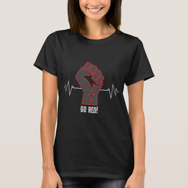 Ir rojo | Camisa del Mes de Conciencia del Corazón (Anverso)