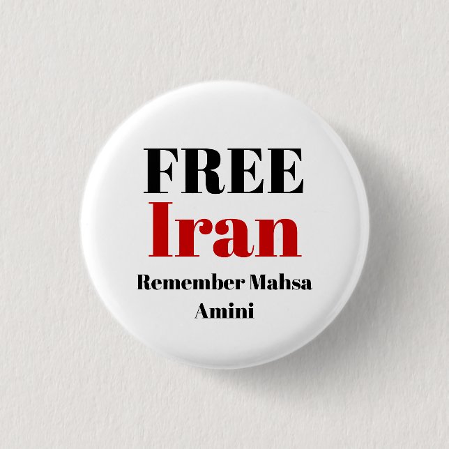 IRÁN LIBRE RECUERDA botón Mahsa Amini (Anverso)