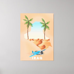 Iraq Impresión de afiches de viaje ilustrados.