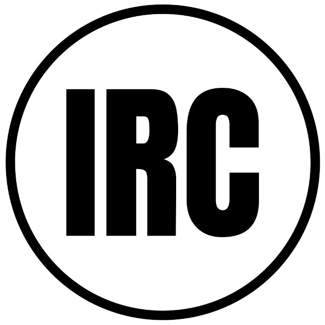 IRC - Pegatina redondo de círculo clásico (Subido por el creador)