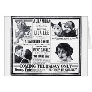 Irene Castle Lila Lee 1919 película vintage y tarj