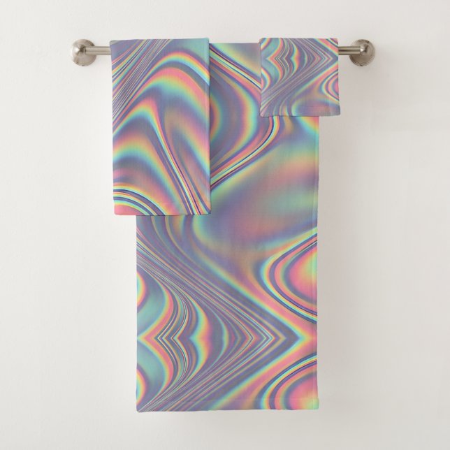 Iridescent Holographic Swirl Texture (In situ)