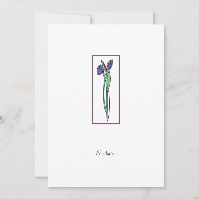 Iris 2 del vitral   - invitación del CP (Anverso)