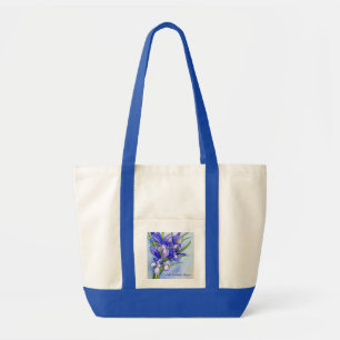 Iris Bouquet Flor Pintando Bolsa Tote