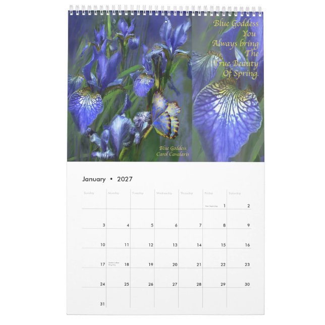 Iris - calendario de la colección 2 para 2010 (Jan 2027)
