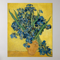 Iris de Van Gogh - Arte audaz de azul y amarillo