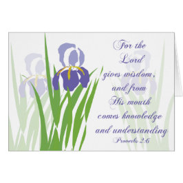 Iris, el Señor da a la sabiduría tarjeta de nota P