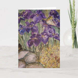 "Iris en tarjeta de felicitación de un campo"