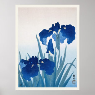 Iris Flowers Ohara Koson Impresión japonesa vintag