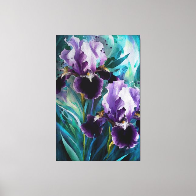 *~* Iris Irises Pintura de arte de las flores AP84 (Anverso)