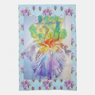 Iris Morado Agua De Barrido Toalla De Té De Las M