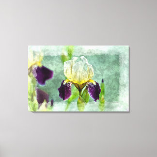 Iris morado Impresionante Arte De Pintura Floral