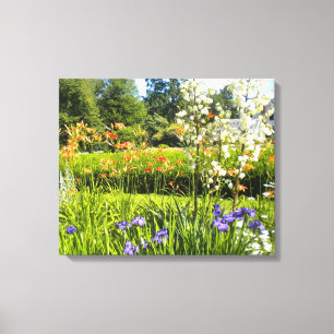 Iris N Daylilies Impresiones De Lienzo Envueltas