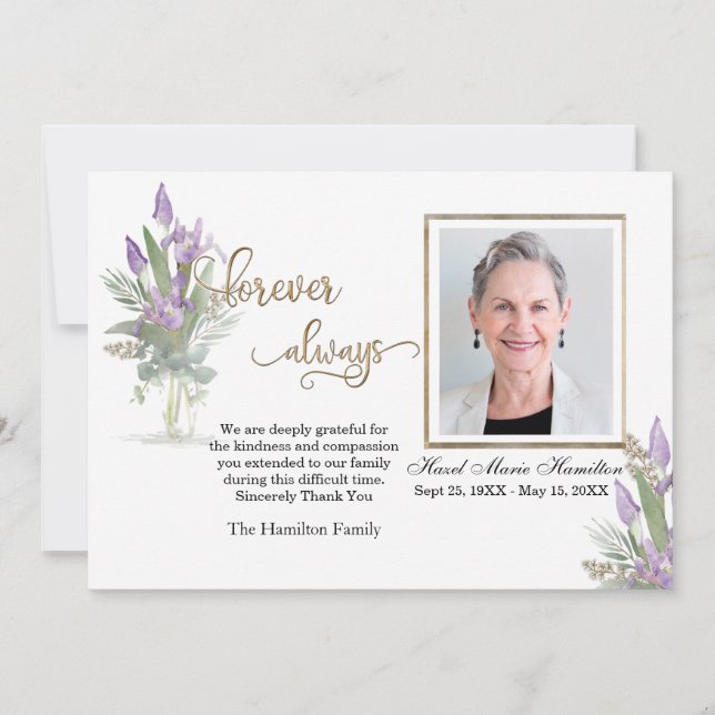 Iris - Ofrenda de agradecimiento personalizada en  (Anverso)