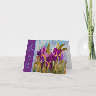 Iris púrpuras. Notas de agradecimiento