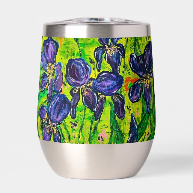Iris Wine Tumbler caliente o frío (Frente)