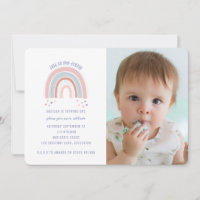Iris y corazón Invitación a foto de primer cumplea