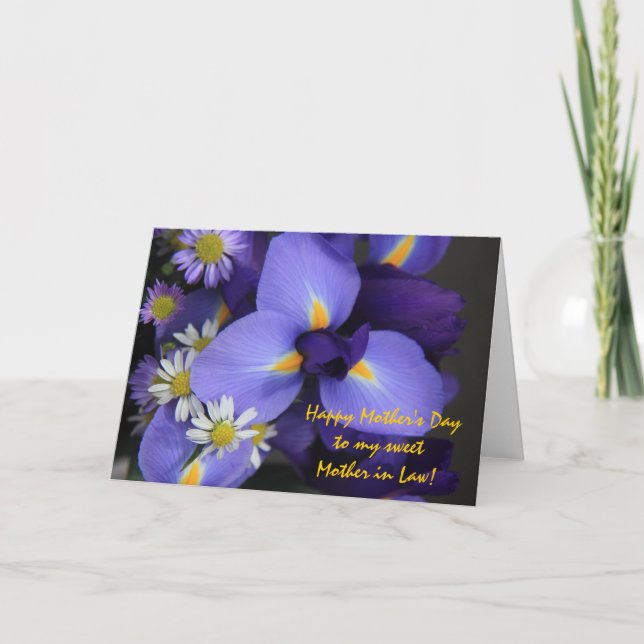 Iris y Daisy, tarjeta del día de la madre para sue (Anverso)