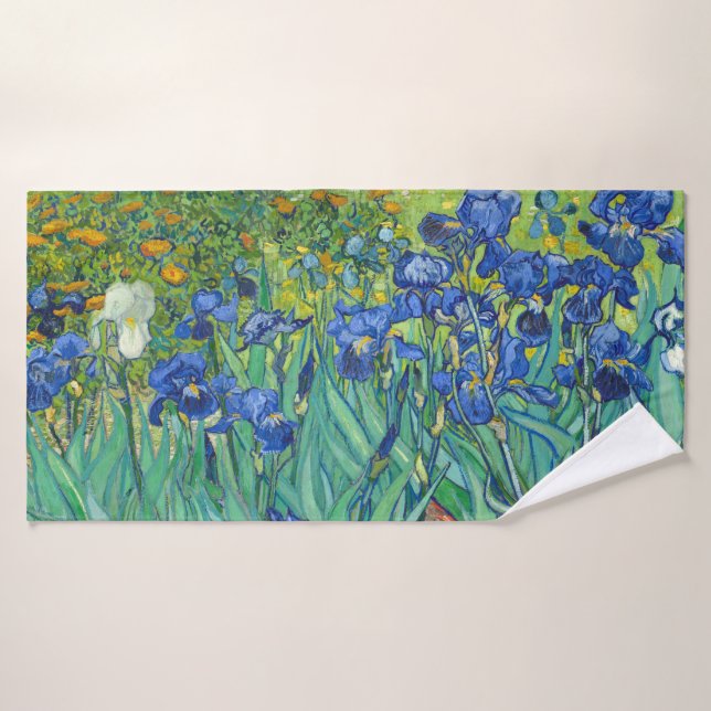 Irises de Van Gogh (Toalla de baño)