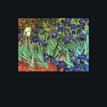 Irises de Vincent van Gogh, Arte de Jardín Vintage<br><div class="desc">Irises (1889) de Vincent van Gogh es un bello arte vintage post impresionsionismo paisaje floral con un jardín con iris morado barbudo cultivado por amapolas naranjas. Una sola flor blanca de iris está floreciendo al borde. Sobre el artista: Vincent Willem van Gogh (1853-1890) fue uno de los pintores más famosos...</div>
