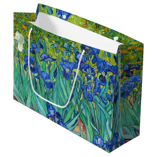 Irises, Vincent van Gogh Bolsa de regalo grande (Angulo Anverso)