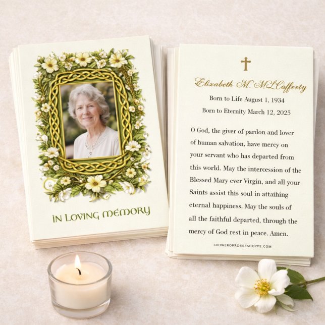 Irish Floral Celtic Memorial In Loving Memory (Subido por el creador)