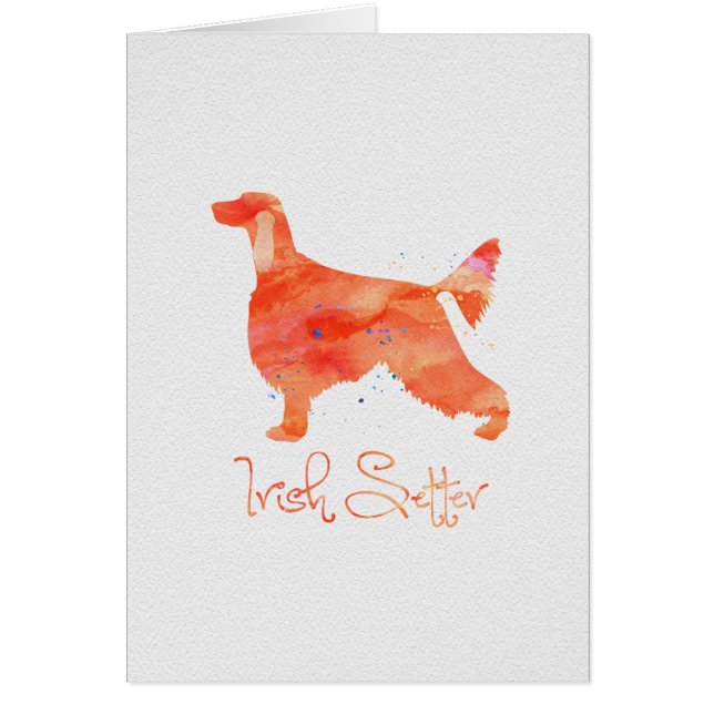 Irish Setter Watercolor Design (Frente)
