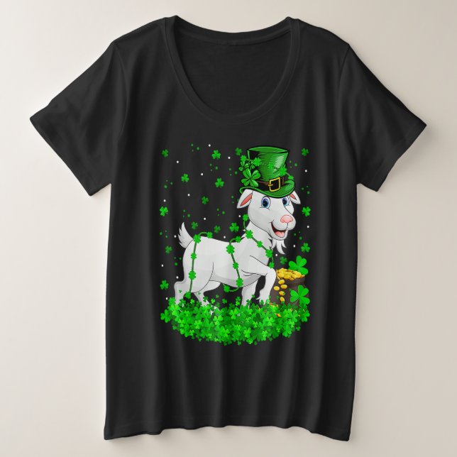 Irish Shamrock Leprechaun Goat St Patrick's Day (Anverso del diseño)
