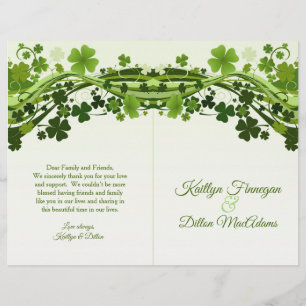 irish Shamrock, programa de boda de swirls
