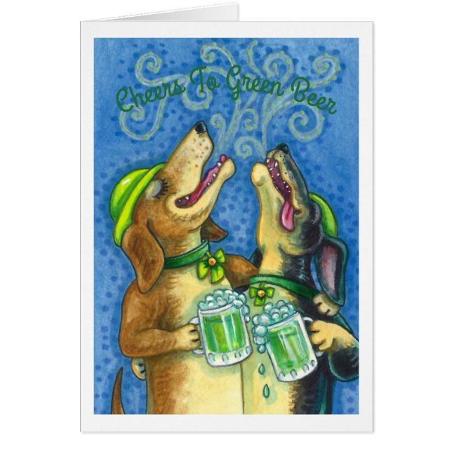 IRISH TIENE SANTA. TARJETA DE NOTA DE PERRO DEL DÍ (Frente)