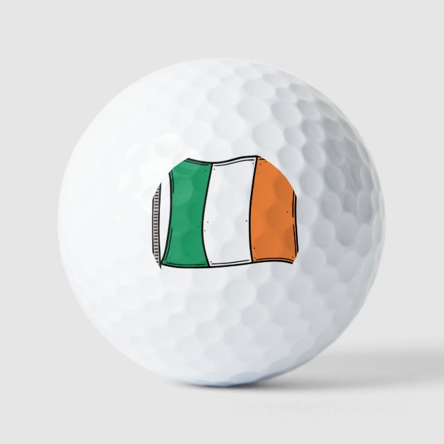 Irlanda, bandera, pelota de golf ⛳ (Anverso)